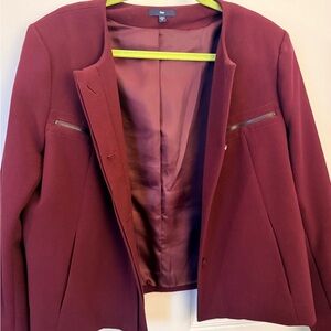 GAP Women's Deep Burgundy Blazer